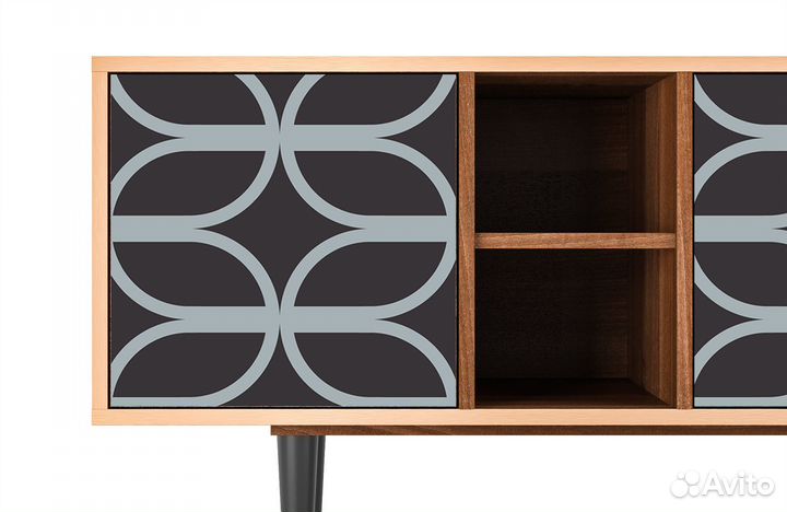 Тв-тумба T5 - Орех - Braided Blue