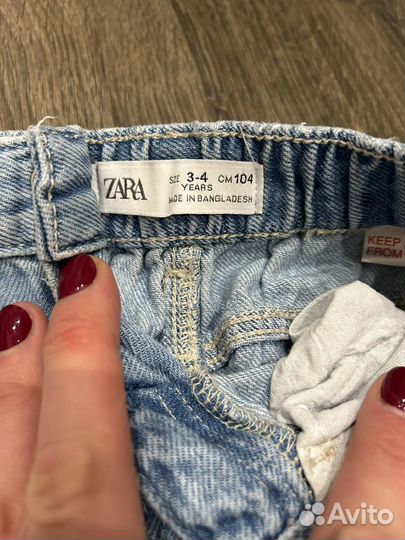 Джинсы zara, h&m 104