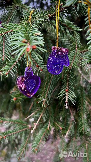 Игрушки новогодние, украшения для ёлки, набор 7шт