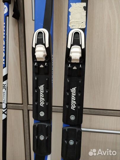 Детские лыжи 130 + ботинки 32 + палки