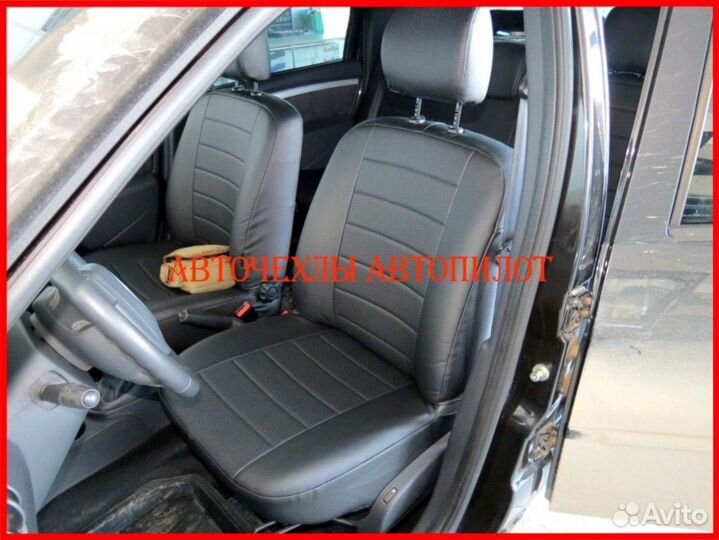 Чехлы Автопилот Renault Logan 1 из экокожи чёрные