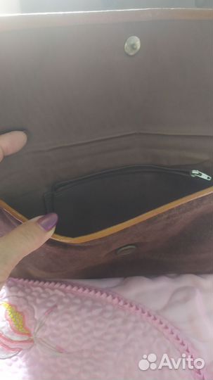 Клатч женский,натуральная замша новый