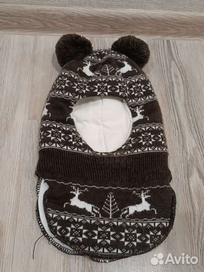 Шапка шлем для мальчика зима