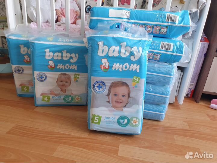 Памперсы подгузники baby mom 5