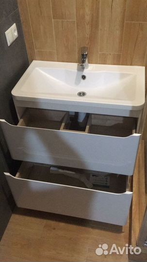 Тумба с раковиной для ванной 80 см