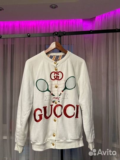 Свитшот женский оверсайз белый gucci