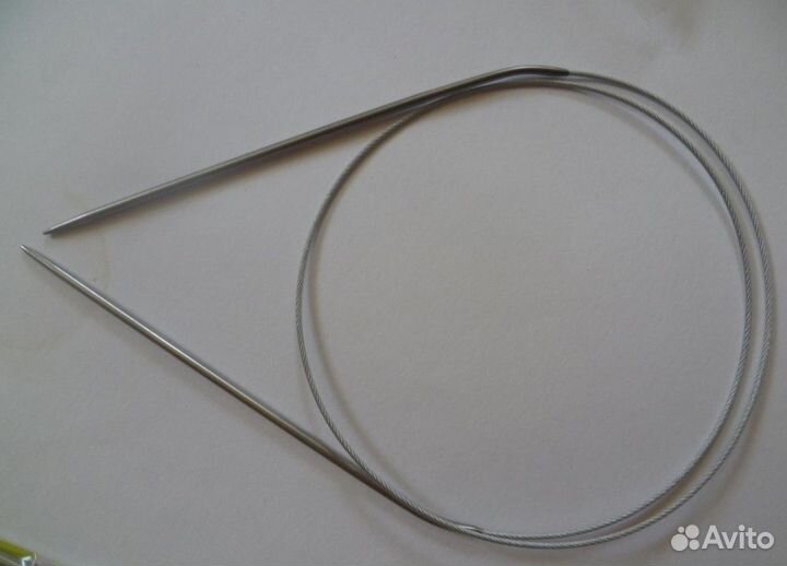 Спицы для вязания круговые на металл. тросике Вис