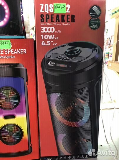 Колонки караоке большие с микрофоном