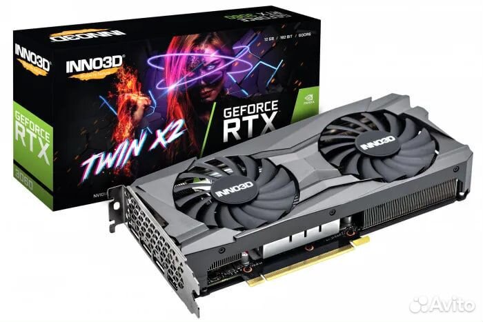 Видеокарта Inno3D GeForce RTX 3060 twin X2 12 гб