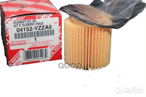 Фильтр масляный Toyota/Оригинал/ 04152yzza6 toyota