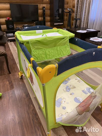 Кроватка манеж складная с матрасом