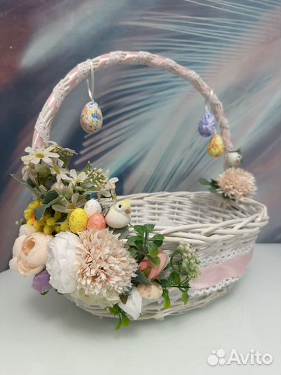 Пасхальная корзина ручной работы