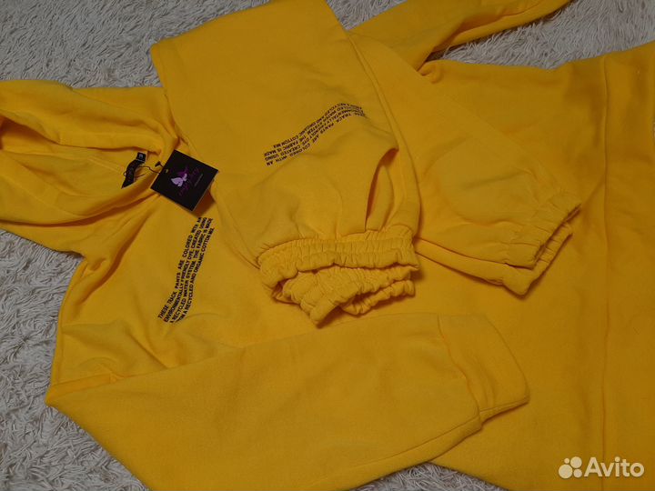 Спортивный костюм женский мягкий желтый