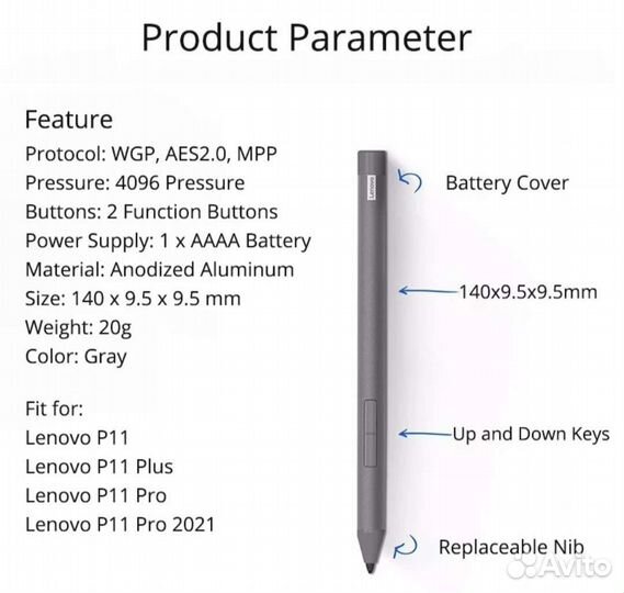 Оригинальный Стилус Lenovo Business Pen Новый