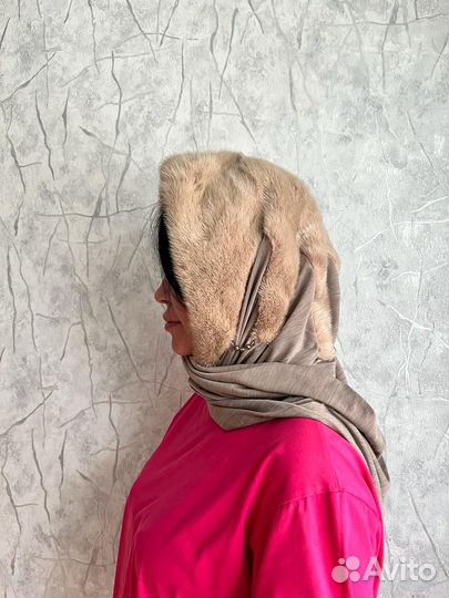 Платок с мехом норки