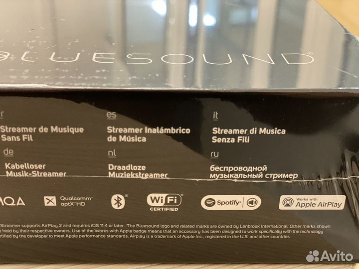 Сетевой аудиоплеер Bluesound Node N130 Black новый