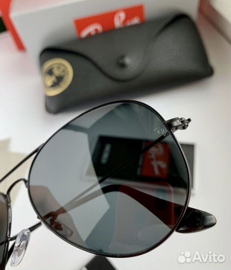 Очки ray ban aviator черные