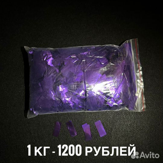 Конфетти фиолетовое метализированное