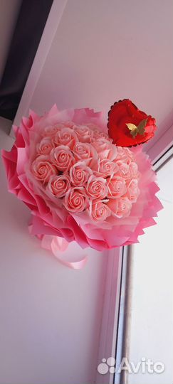 Букет из мыльных цветов