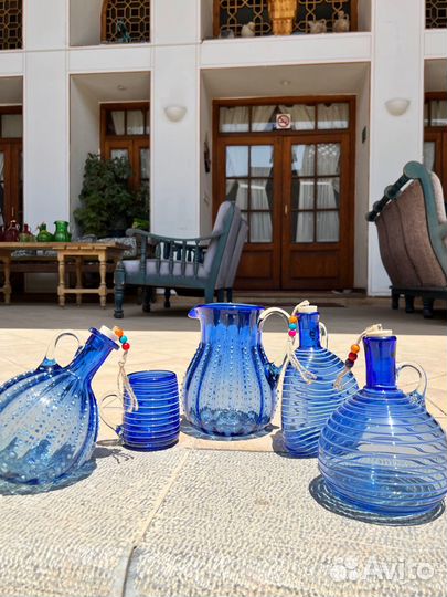 Кувшин Ваза цветное стекло