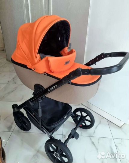Коляска riko basic ozon 3 в 1, эко кожа