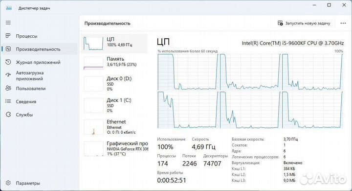 Игровой компьютер MSI RTX 3060 12GB Z trio