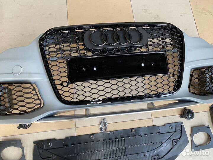 Бампер передний RS для Audi A6 C7 дорест
