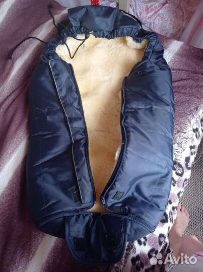 Зимний конверт в коляску из верблюжей шерсти