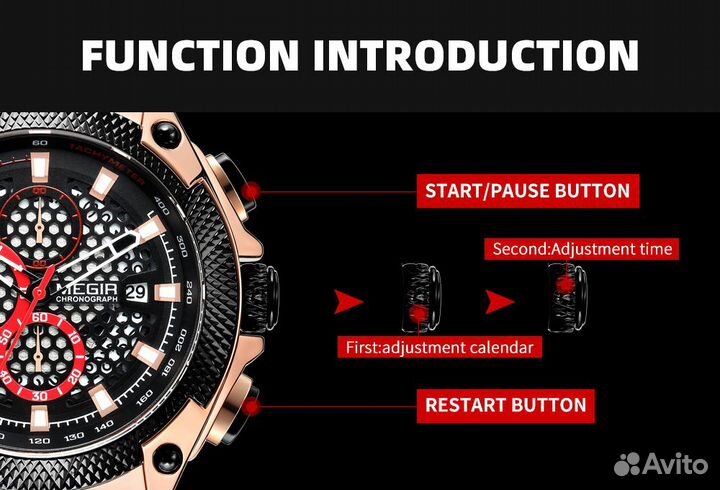 Стильные спортивные часы Megir (Оригинал)