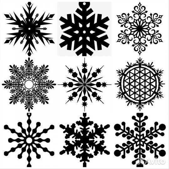 Снежинки из пластика (многоразовые)