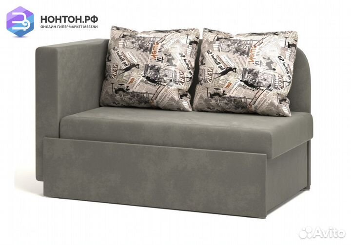 Кушетка еврософа Кларис серая