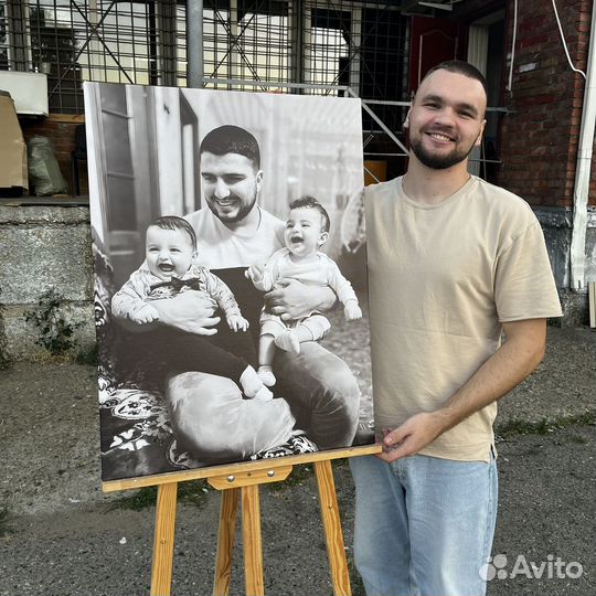 Портрет по фото, портрет на холсте