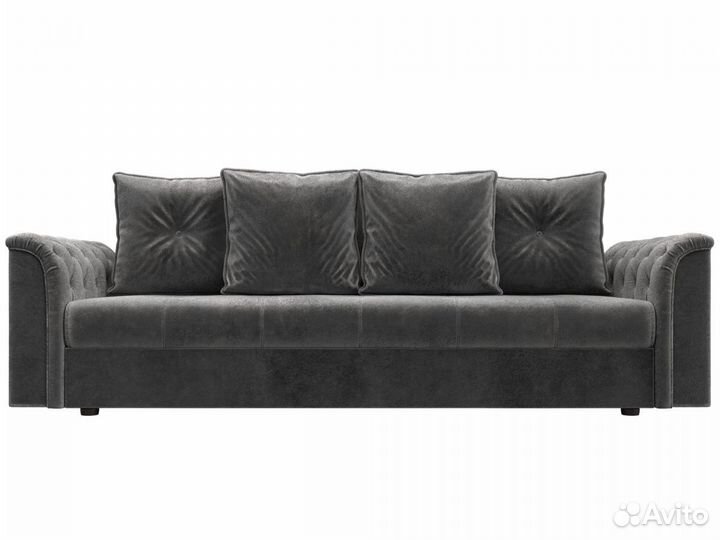 Диван-книжка Сиеста, велюр, tower 10 серый. Москва