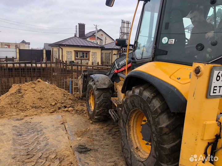 Услуги экскаватора погрузчика volvo