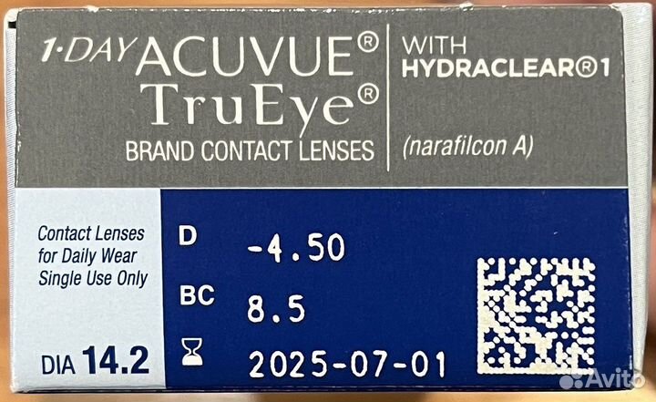 Линзы контактные Acuvue TruEye 1-Day