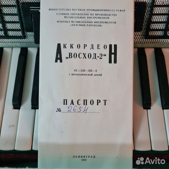 Аккордеон Восход 2