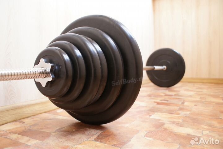 Штанга 85.7 кг (2x15/2x10/4x5/2x2.5/2x1.25+ гриф)