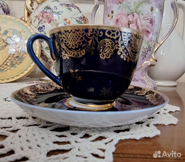 Чайная пара кобальт СССР