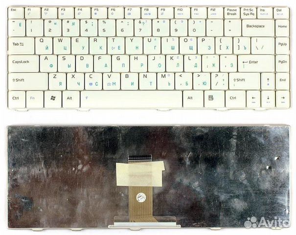 Клавиатура для Asus F80, F80S, F80CR, F80Q белая