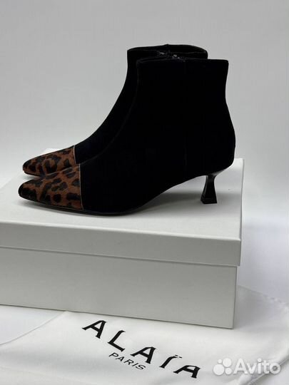 Ботильоны alaia из натуральной кожи леопардовые