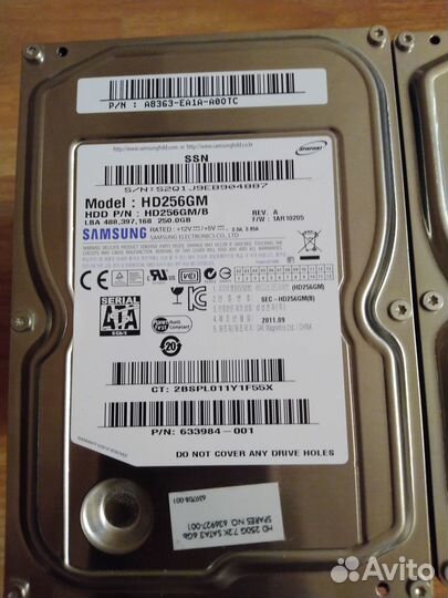 Жесткий диск Samsung SATA 250 гб