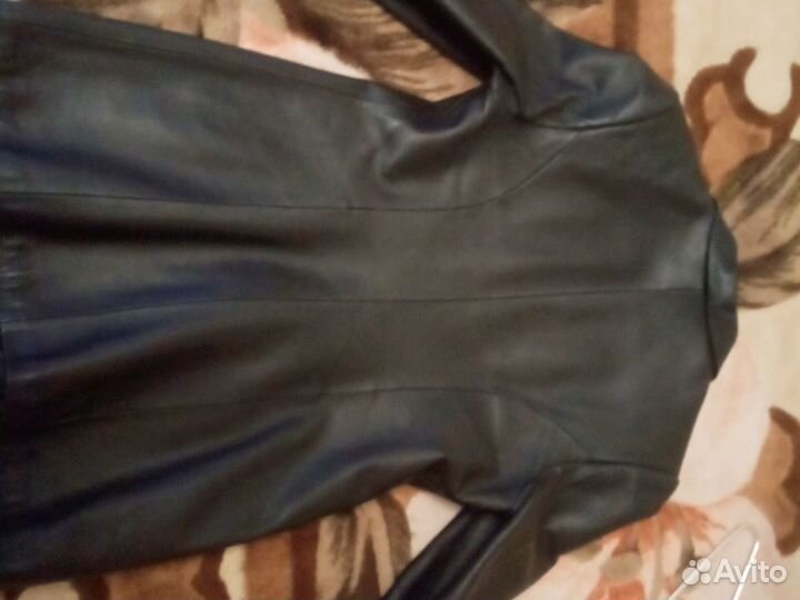 Кожаный пиджак женский XL в отличном состоянии