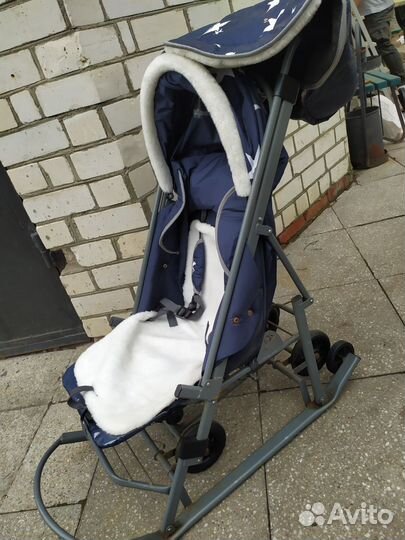 Детские санки коляска бу