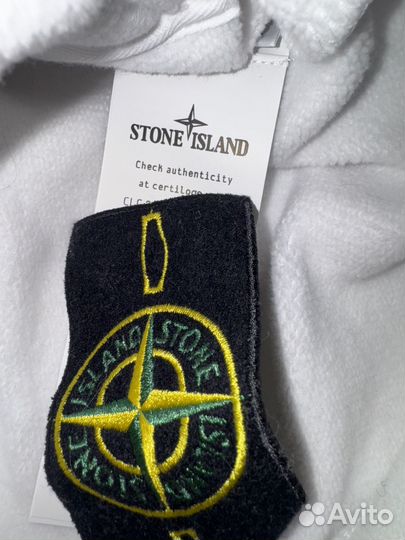 Худи stone island белая