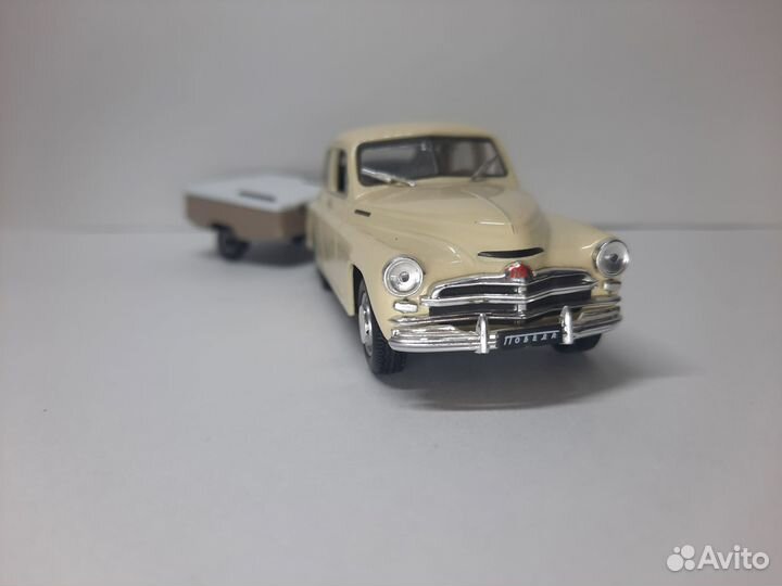 Модель Газ М 20В Победа с прицепом