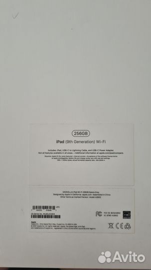 Apple iPad (9 gen) a2602 wifi 256 gb