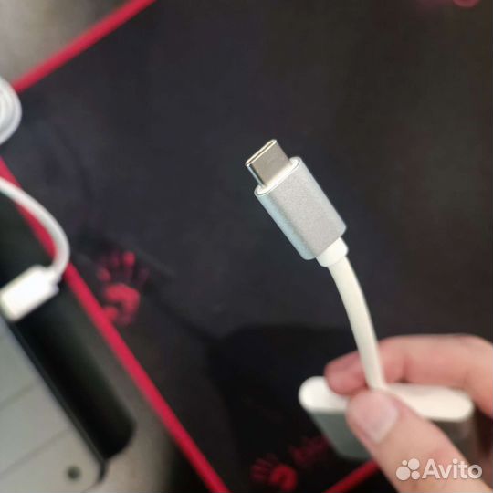 Переходник хаб type-c на hdmi, usb, type-c