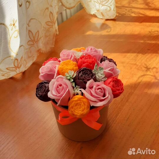 Букет из мыльных цветов