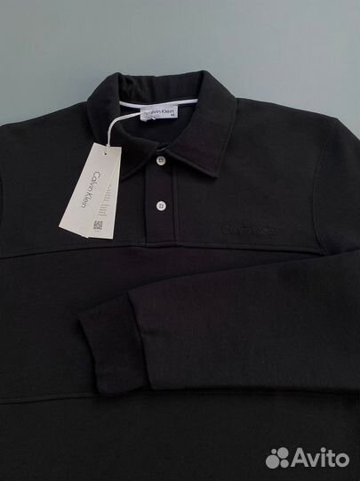 Свитшот calvin klein черный на пуговицах