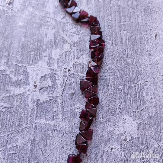 Гранатовые бусы, винтаж 64 см